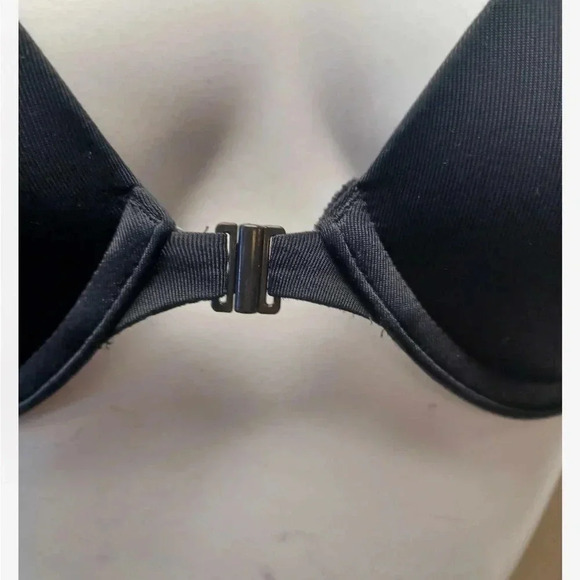 Victoria Secret PINK Black Padded Front  Closure Bra Size 36A - Picture 3 of 7